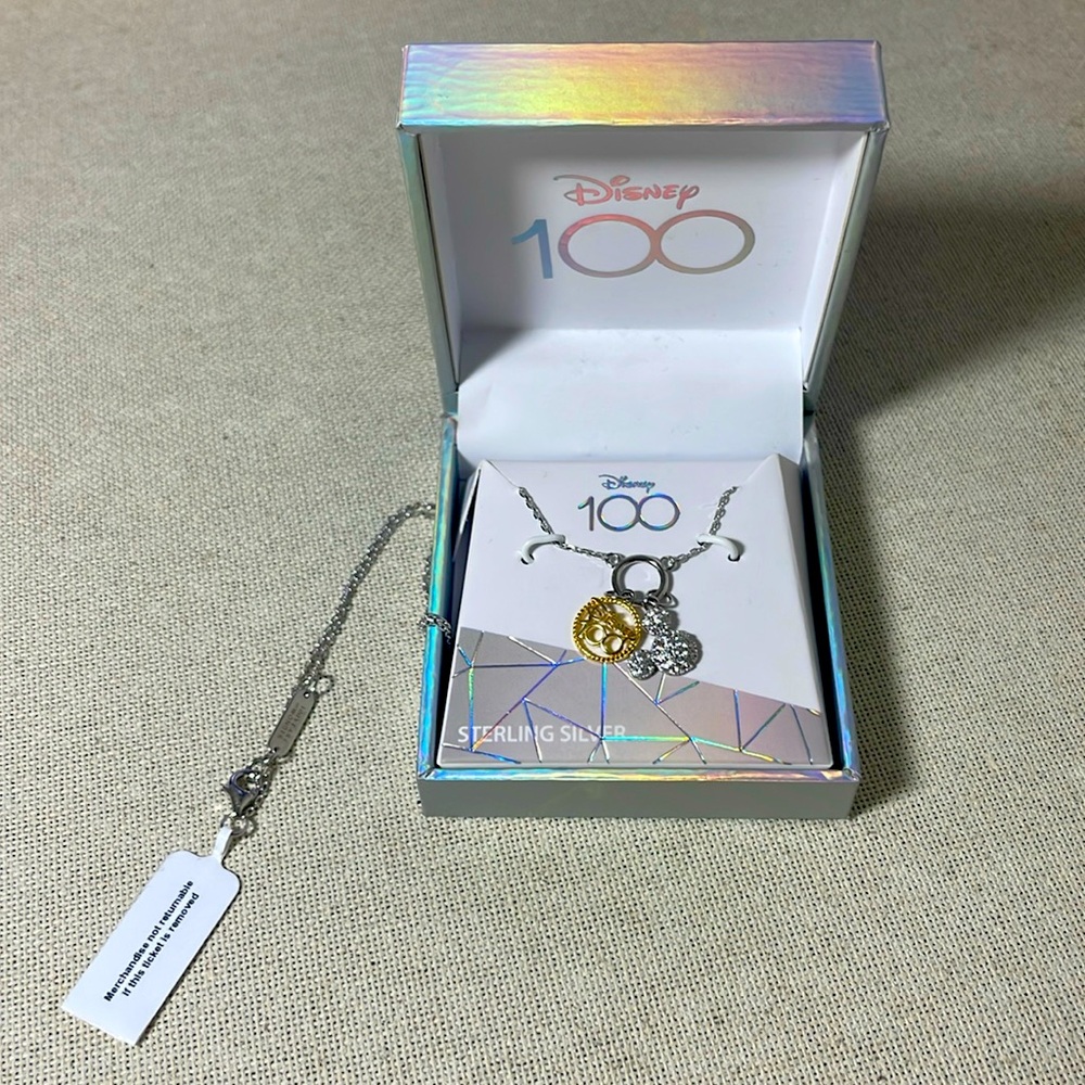 Mickie Charm Disney 100 sterling silver necklace